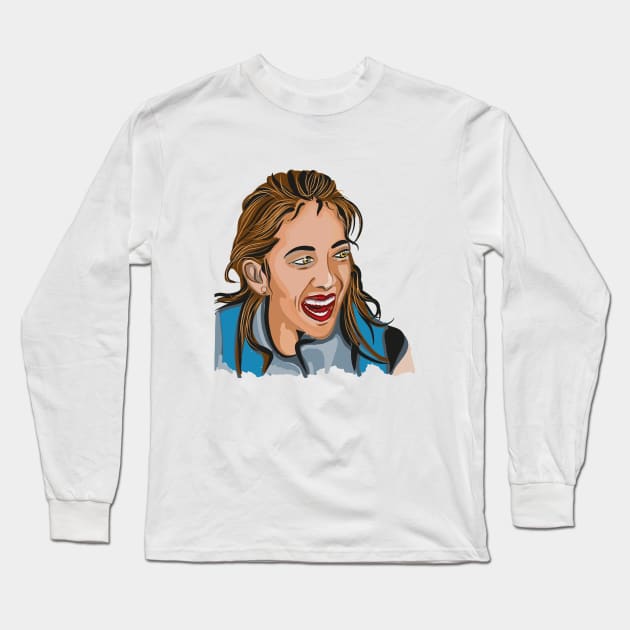 Sonrisa Cartoon Long Sleeve T-Shirt by LegnaArt